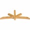 Ekena Millwork Alberta Rough Sawn Timber Gable Bracket, Western Red Cedar, 72"W x 30"H x 4"D x 4"F, 10/12 Pitch GBW072X30X0404ALB00RWR - alternate 2